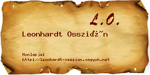 Leonhardt Osszián névjegykártya