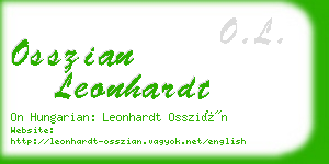 osszian leonhardt business card